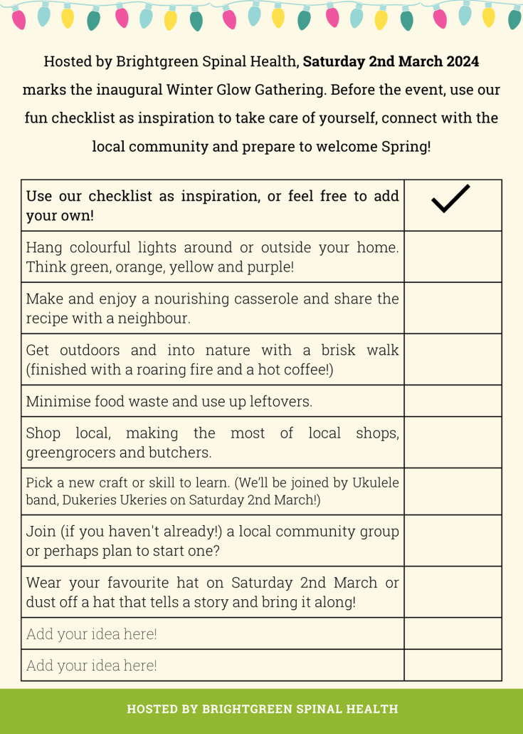 Checklist for Winter Glow Gathering